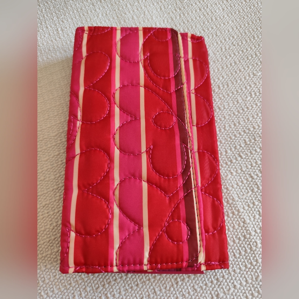 Vintage Avon Quilted Hearts Clutch Tri-fold Wallet